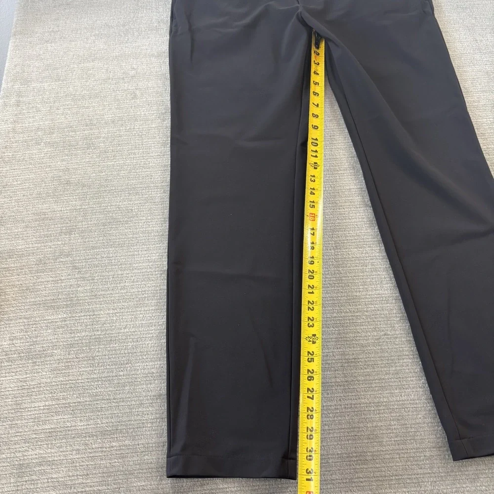 Theory Zaine SW Precision Pants Mens 38x31 Black Slim Fit Tech Stretch Trousers